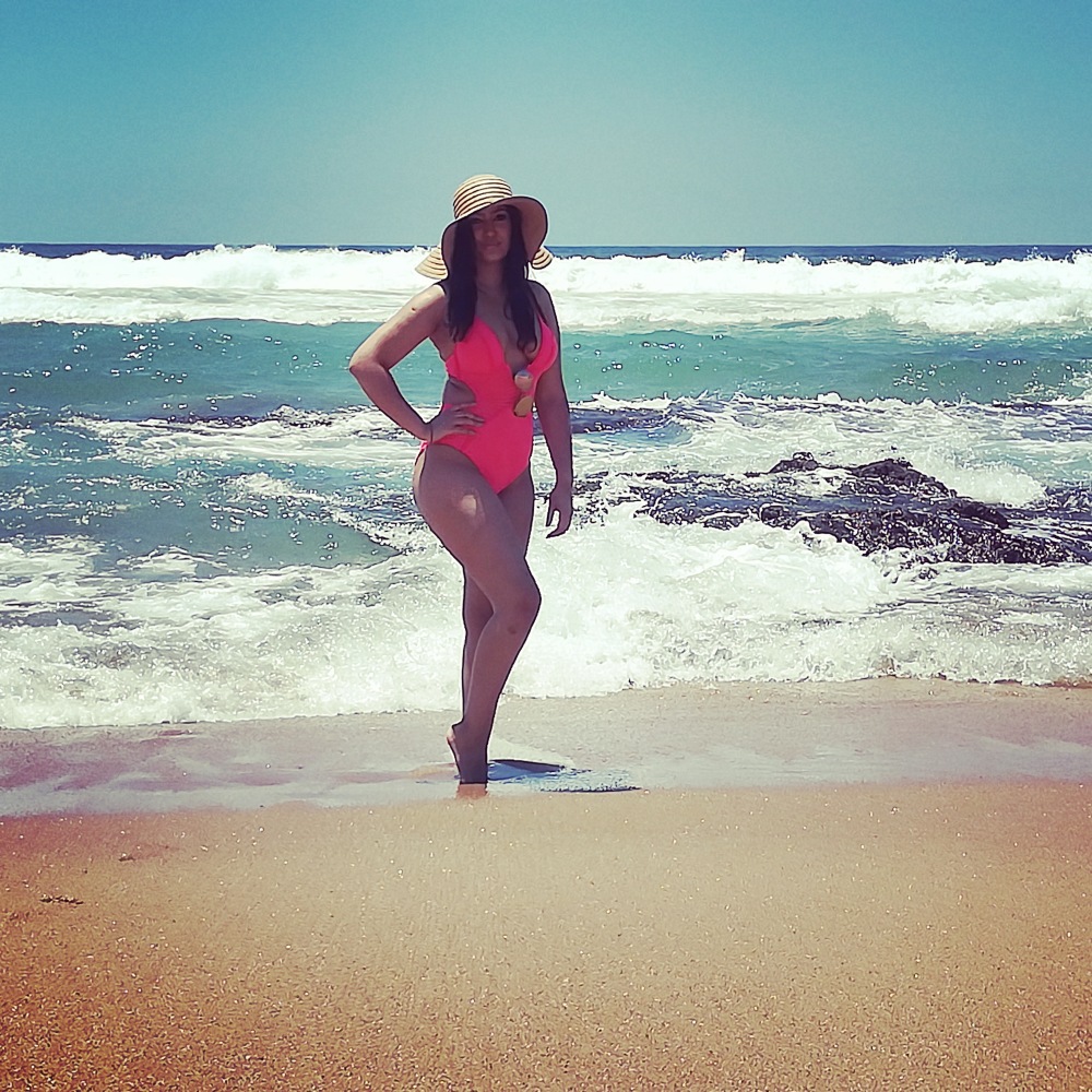 Me in a swimsuit, Salt Rock Beach
